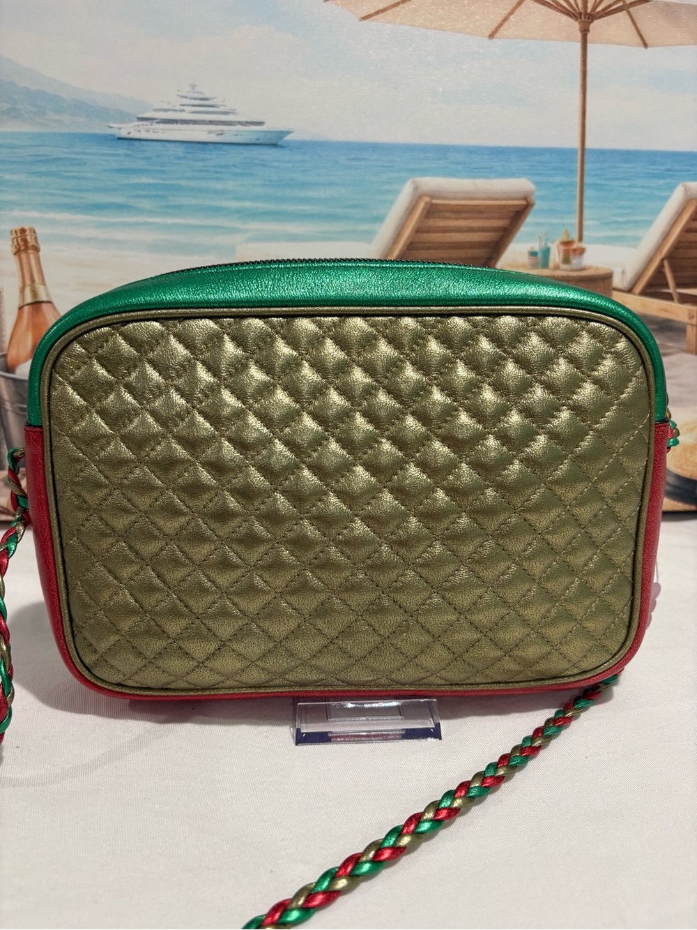 Authentic Gucci Trapuntata Metallic Matelassé Crossbody Bag w/ Certificate - Picture 9 of 16